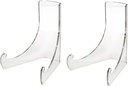 Acrylic Plate Display Stand 2pcs Multi-functional Dish Holder Tea Cake Display Rack for Ceramics and Plates