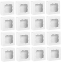 VICASKY 50pcs Small Pastry Boxes with Lids Elegant Dessert Packaging for Muffins Cupcakes Cookies and Egg Tarts Lightweight and Versatile Bakery Containers for and Stylish Presentation