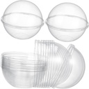 PRETYZOOM 10pcs Mousse Ball Container Round Dessert Container Lightweight Plastic Cake Box Pastel Baking Packaging