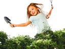 4pcs/1Set Garden Hand Tool Kit Plant Gardening Shovel Spade Rake Trowel Plastic Handle Metal Head Garden Tools