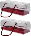 ABOOFAN 10Pcs Transparent Pet Egg Yolk Puff Packing Boxes with Sealing Design for Bakery Food Containers for Cookies Biscuits Desserts Suitable for Kitchen and Party Use