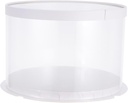 4Pcs Transparent Cake Boxes with Clear Lid Single Layer Cake Carrier for Events Weddings and Birthdays Cake Storage to Showcase Your Masterpiece