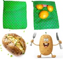 KR. LIF Microwave Potato Bag 2 Pack Potato Express Microwave Bag for Baked Potatoes – Quick and Easy Microwave Cooker for Fluffy Potatoes