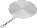 Induction Hob Heat Diffuser, fosa Stainless Steel Simmer Pan Mat Hob Tagine, Gas Electric Cookers for Gas/Electric/Induction Cooker Household Supply (24cm)