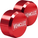 Vehiclex 2-Pack Heavy-Duty Puck Lock Set – Keyed Alike, Hidden Shackle Lock – Rust-Resistant Security for Trailers, Garages, Containers – Red
