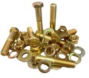 M&M Fasteners 1,250 Piece Grade 8 Coarse Thread Nut Bolt Hex Bolt & Washer Assortment Kit