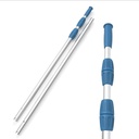 KEMANO Professional 12ft Heavy Duty Swimming Pool Pole, Telescopic Aluminum, Adjustable 3.4-12ft, Fits Pool Vacuum, Net, Brush, Hook, Cleaning Tools, Universal Mount, Anti-Slip Grip, Twist Lock Design