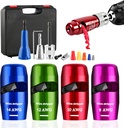 Drill-Powered Wire Stripper and Twister Tool Kit with 4 interchangeable heads and accessories - Connector Tool for Power Drill specially designed for stripping the insulating layer of AWG