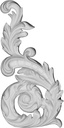 Ekena Millwork ONL12X05X01JA-R Jamie, RightUrethane Onlays, 12 3/8"W x 5 1/2"H x 1 3/8"P, Primed
