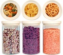 Urban Green Glass Food Storage Jar with Glass Lid, Food Canister Set with Airtight Lids, Pantry Jar for Kitchen Organization. Food Storage Container Set in 6 pack of 26oz