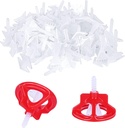 Professional Tile Leveling System Kit，Anti-Loosening Spacers/Wall, Bathroom Tiling - 1/8" Precision Alignment & Grout Spacing Tools(100caps+700base, 1/8)