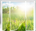Screen Door 145x230cm Magnetic Screen Mesh Curtain, Magnet Shuts Automatically & Full Frame Magic Tape,White