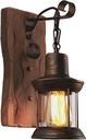 LightInTheBox Retro Rustic Wall Sconces, Industrial Vintage Wall Light Fixtures Farmhouse Antique Wooden Wall Lamp for Aisle, Vanity Mirror, Hallway, Bedroom Beside, Bar (1PCS)