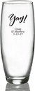 Personalized Color Printed Stemless Champagne Glass - Yay - Black - 12 pack