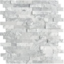 SUNWINGS Peel and Stick Mosaic Natural 3D Stone Self Adhesive Tiles, 12" x 11" 5-Sheet Stick on Backsplash for Kitchen Bathroom Fireplace Vanity, Mixed Gray