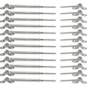 Cable Railing Hardware, 12 Pairs Railing Kit, for 1/8 System, Adjustable Angle, T316 Marine Grade