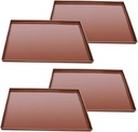 Mikinona 4pcs Silicone Baking Tray Nonstick Food Dehydrator Liner Mats Silicone Drying Mats for Oven Dehydrator Practical Kitchen Accessory