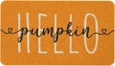 Mloabuc Fall Decorative Door Mat Orange Hello Pumpkin Doormat Funny Text Decor Indoor mat, Thanksgiving Holiday Creative Seasonal Burlap Welcome FloorSwitch Mat for Outdoor 17 x 30 in