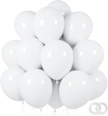 ASIYUHY White Balloons 100 Pack 12 Inch White Latex Party Balloons with 2 Rolls of Ribbon Helium Balloons for Wedding Birthday Party Baby Shower Engagement Anniversary Decorations