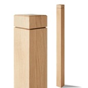 3" x 3" x 48" Solid White Oak Stair Newel Post with a Single Groove Notched Newel Wood Balusters for Staircase Interior Railing Newels for Stair Handrails