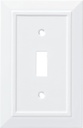 Franklin Brass Classic Architecture (1-Pack) Decorative Light Switch Cover Wall Plates Pure White 3-Gang Wall Plate Toggle Plate Guards Electrical Outlet Guard W35249-PW-C