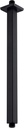 16 Inch Square Ceiling Mounted Shower Arm and Flange, Matte Black