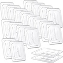Hoolerry 24 Pcs Food Pan Lid with Handle Polycarbonate 1/6 Size Hotel Pan Cover Clear Lid for Restaurant Commercial Food Container and Storage