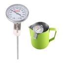 Milk Thermometer for Steaming Milk - Pot Thermometer for Yogurt, Coffee Cheese Making Supplies with Clip Espresso, Bar Coffee Thermometer for Frothing Milk 195mm Probe