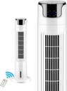 NBgy Tower Type Air Cooler, Remote Air Purifier, Silent Air Conditioner, Air Purification, Suitable for Living Room Bedroom Kitchen, Etc., White, 110x30cm