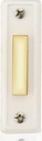 Newhouse Hardware LED Lighted Sturdy Plastic Door Chime Push Button BT3WL White | Classic Rectangular Lighted Door Bell Button | Replacement Wired Doorbell Button for Most Door Bell Chimes