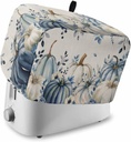 Vintage Fall Blue Toaster Cover 2 Slice, Small Kitchen Appliance Covers, Thanksgiving Botanical Pumpkins Rustic Toaster Oven Cover with Loop, Bread Machine Dust Covers Protection