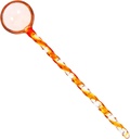 DECHOUS Glass Stirring Spoon with Smooth Round Head Long Handle Kitchen Mixing Spoon for Coffee Tea Dessert Ice and Cocktails Polished Heat Resistant Glass Bar Accessory