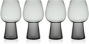 Mikasa Phoebe Goblet Beer Beverage Glass, Set of 4, Smoke