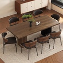 Mid-Century Modern 70.8" Dining Table, Versatile for Kitchen, Home Office, Living Room, Breakfast Nook, Outdoor Patio & Gaming, Ideal Dining Room & Work Desk, Walnut