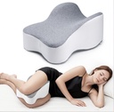 Long 14” Knee Pillow for Side Sleeper Fully Support Thighs and Knees for Required Knee Separation- Leg Pillow for Side Sleeping Between Legs Aligns Spine- Large, Gray