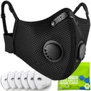 BASE CAMP M Plus Máscara de poeira, Máscara de rosto reutilizável respirável com 6 filtros de carbono ativados para moagem de construção de madeira (Modern1)