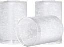 3 Pack White Linen Glass Lamp Shade Replacement Globe & Covers for Light Fixtures, 6-1/16" Tall, 1-5/8 inch Fitter, Cylinder Glass Shade