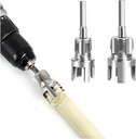 PVC Pipe Threader 2pcs 1/2″ & 3/4″ Pipe Threader Set for Plumbing Repairs Carbon Steel Internal & External Pipe Threading Tool