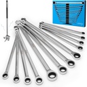 DISEN 12 + 1 pcs Extra Long Ratchet Wrench Set, Metric 8-22mm Double Box End ratcheting wrench set with a Magnetic Pickup Tool, Secret Santa Gifts for Men, Stocking Fillers for Men Christmas Birthday