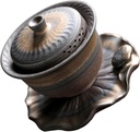 Alipis 170ml Handcrafted Ceramic Teapot with Lid Retro Tea Set for Office Use High-Temperature Resistant Tea Cup