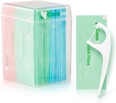 50 Count Individually Wrapped Dental Floss Picks-Oral Care Flossers for Adults- Floss Singles Bag- Travel Hotel Restaurant Office Car Dental Floss