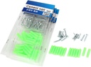 26mm Long Nails, Screws & Fasteners Silver Tone Iron Concrete Cement Screw Anchor Nails Nut & Bolt Sets 5 Box
