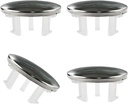 4 Pack Stainless Steels Sink Trim Overflow Covers,Single Layer Bathroom Basin Overflow Cover Hole Insert Cap,Basin Over Flow Ring Round Hole Caps Insert Spares for Kitchen Bathroom