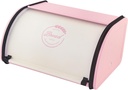 Modern Metal Bread Storage Box for Kitchen Organization, White Pink S