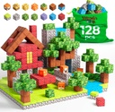 Magnetic Blocks Cubes 128PCS - STEM Cube Building Blocks & Magnet Cubes, Fidget, Montessori for Kids Ages 3-5 & 5-7 & 8-12, Magnetic Kit Cubes, Construction Magnet Toys Blocks Birthday Gifts