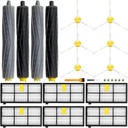 14 Pack Roomba 800 900 Series Replacement Parts for irobot Roomba 805 960 860 861 866 870 880 890 900 960 980 981 985 Robot Vacuum, 2 Debris Extractor 6 Filters 6 Side Brushes & 6Screws