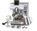 Espresso Machine 20 Bar with Steam Milk Frother, Stainless Steel Espresso maker with LED Display | Cold Brew & Hot Coffee Maker, Professional Cappuccino Expresso Machine for Home and Office