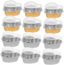 30pcs Heart Shaped Cake Boxes with Lid Aluminum Cupcake Liners for Baking Dessert Containers for Weddings Parties and Picnics Gold Silver