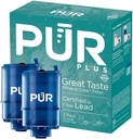 PUR PLUS Faucet Mount Replacement Filter 2-Pack, Genuine PUR Filter, 3-in-1 Powerful, Natural Mineral Filtration, Lead Removal, 6-Month Value, Blue (RF99992)