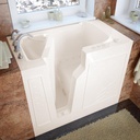MT2646LBA 3-Side Enclosure 26 by 46 by 38-Inch Air Jetted Walk In Bathtub Spa Left Side Door, Biscuit